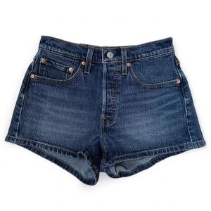 Levi’s 501 denim shorts, midnight dark wash